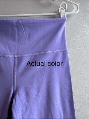 Women’s Athleta purple, yoga pant leggings.